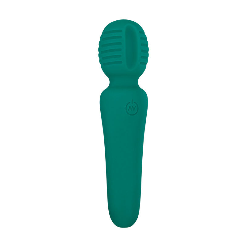 Adam & Eve Mini Rechargeable Pleasure Wand - Green 14.8 cm Body-Safe Silicone Massager