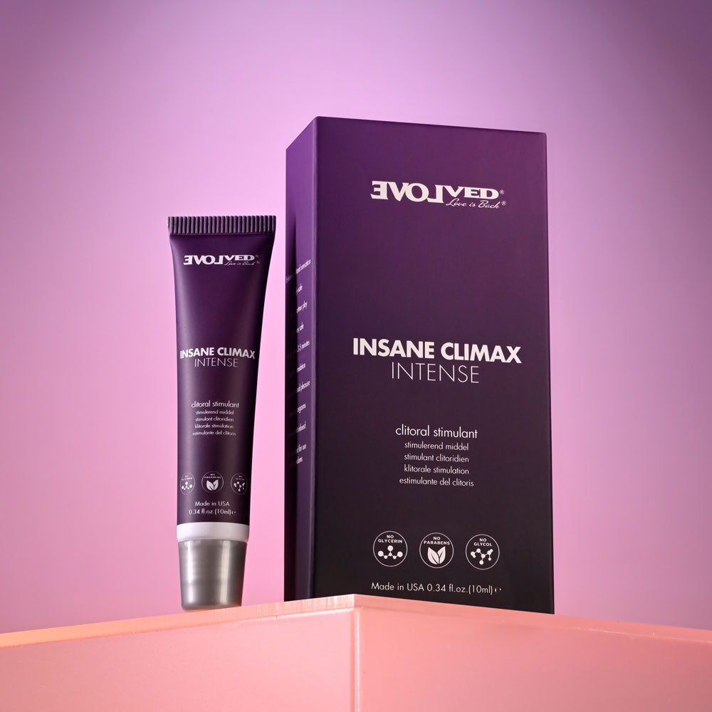 Evolved INSANE CLIMAX Clitoral Stimulation Gel - Intense Pleasure Formula - 10 ml Tube - Body-Safe & Wellness-Focused