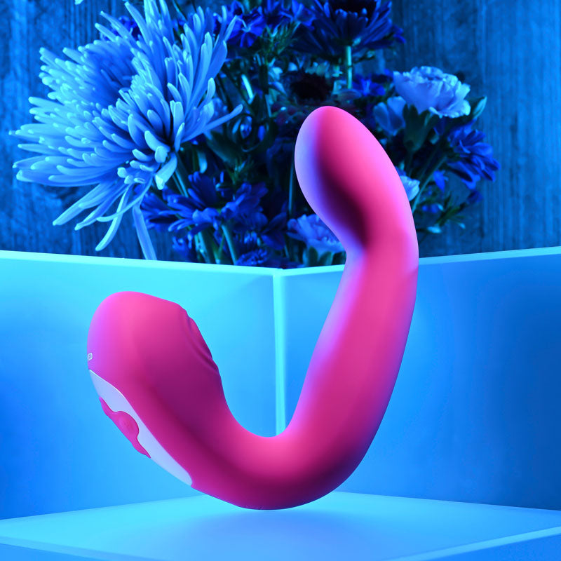Evolved BUCK WILD - USB Rechargeable Flicking Vibrator in Vibrant Pink (20 cm, Body-Safe Silicone)