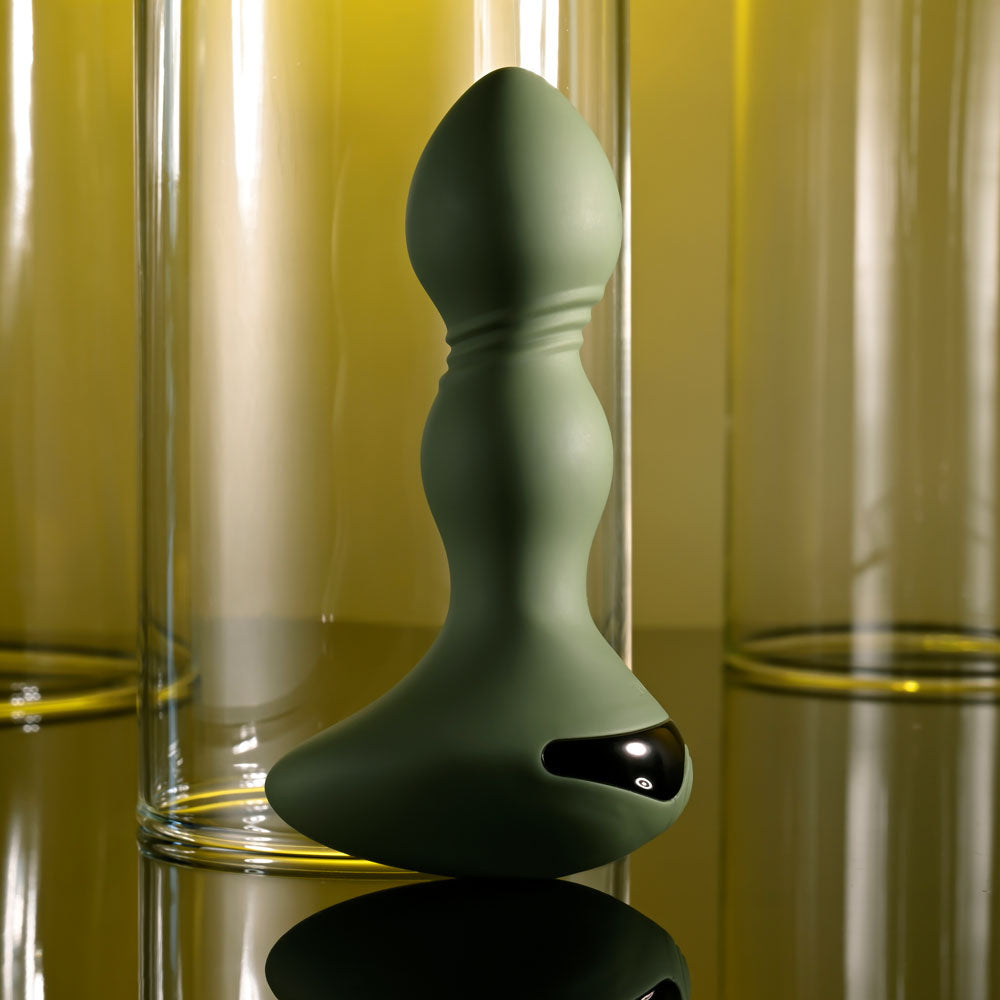 Evolved LIEUTENANT - Green USB Rechargeable Vibrating Butt Plug (12.2 cm, Body-Safe Silicone)