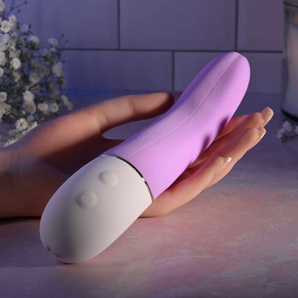 Evolved SLIP OF THE TONGUE - USB Rechargeable Purple Flicking Tongue Vibrator (21.1 cm, Body-Safe Silicone)