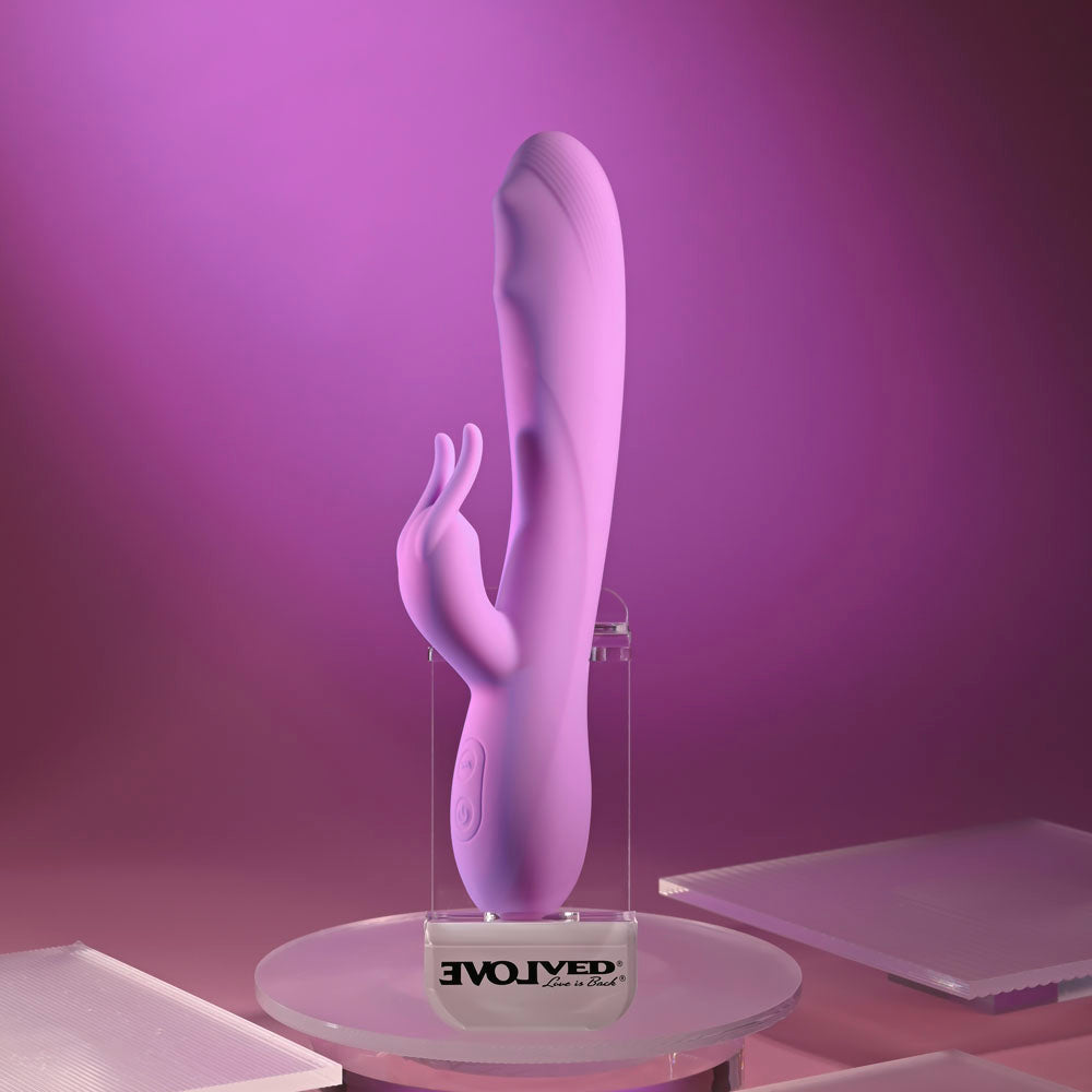 Evolved BEAD THE WAY - USB Rechargeable Pink Rabbit Vibrator (23.2 cm, Body-Safe Silicone)