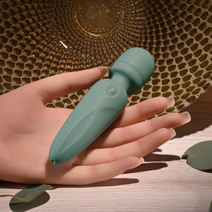 Evolved Rumble Wand olive green mini massager – image 3