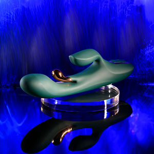 Evolved Golden Goddess green rabbit vibrator – image 5