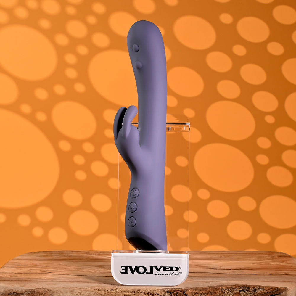 Evolved Vibrator – USB Rechargeable, Body-Safe Silicone – Purple – 20 cm