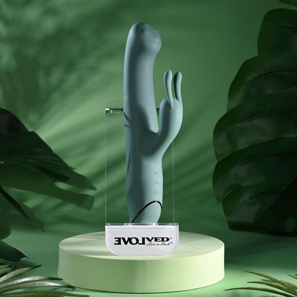 Evolved Rabbit Vibrator – Rechargeable, Body-Safe Silicone – Unique Swirling Head – 23 cm