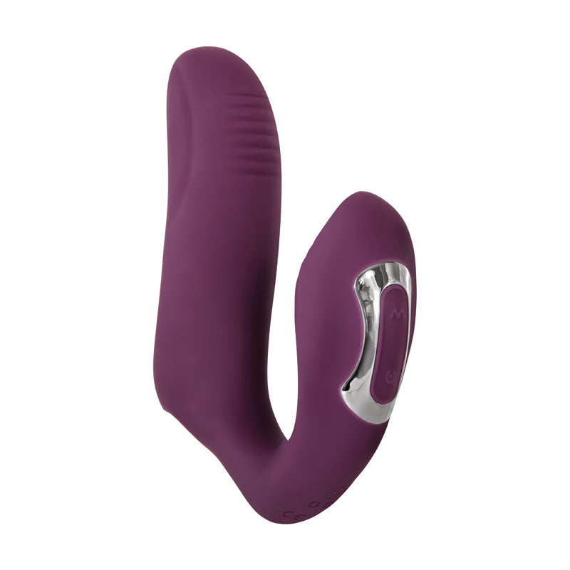 Evolved Helping Hand - Purple USB Rechargeable Dual Finger Stimulator for Enhanced Pleasure and Wellness