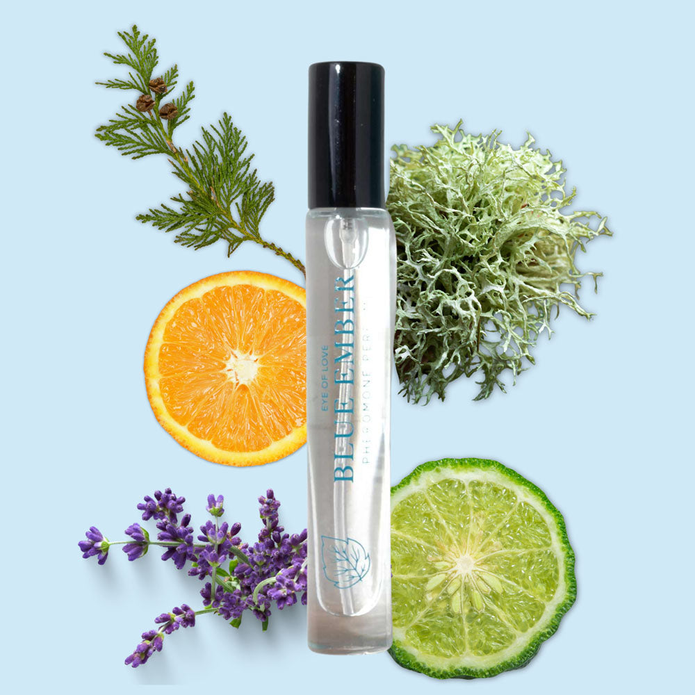 Eye Of Love Love In Bloom Blue Ember Pheromone Cologne – 10ml Citrus & Cedar Scented Attraction Spray for All Genders