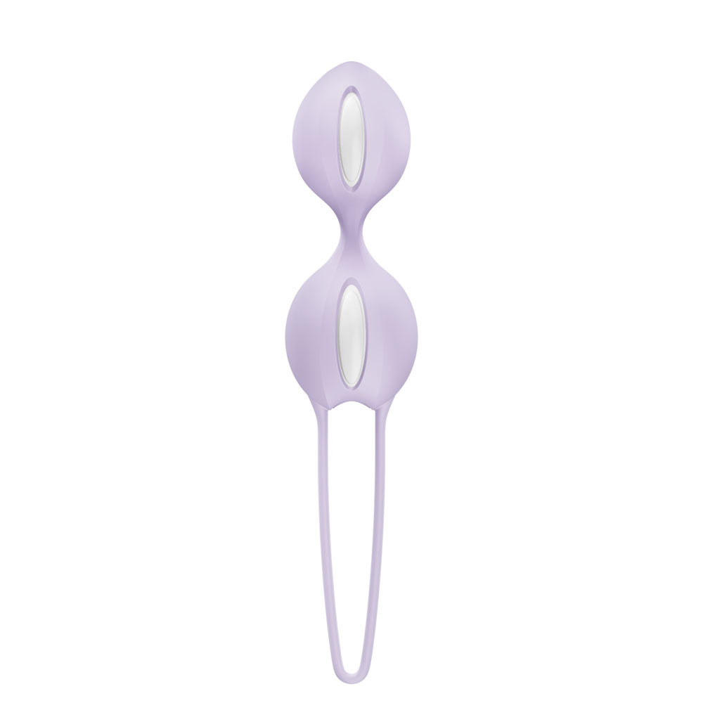 Fun Factory SMARTBALLS DUO - Purple Body-Safe Weighted Kegel Balls for Pelvic Floor Wellness (USB Rechargeable)