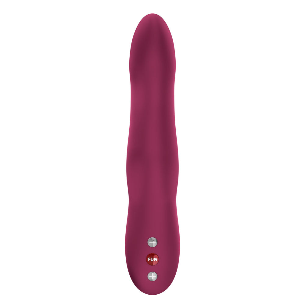 Fun Factory STRONIC WAVE Thrusting Vibrator - Wine Red (USB-C Rechargeable, Body-Safe Design)