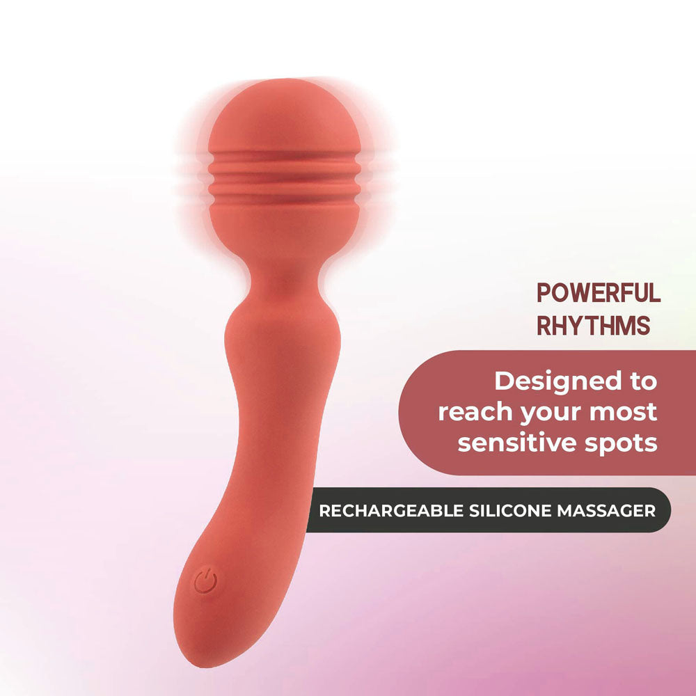 Xciter Body-Safe USB Rechargeable Massage Wand – Vibrant Orange (16.5 cm)