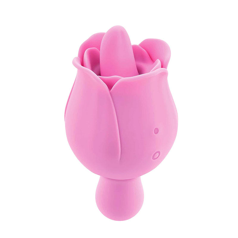EVE'S PLEASING CLIT STIMULATOR - Pink USB Rechargeable Rose Flicker for Body-Safe Wellness