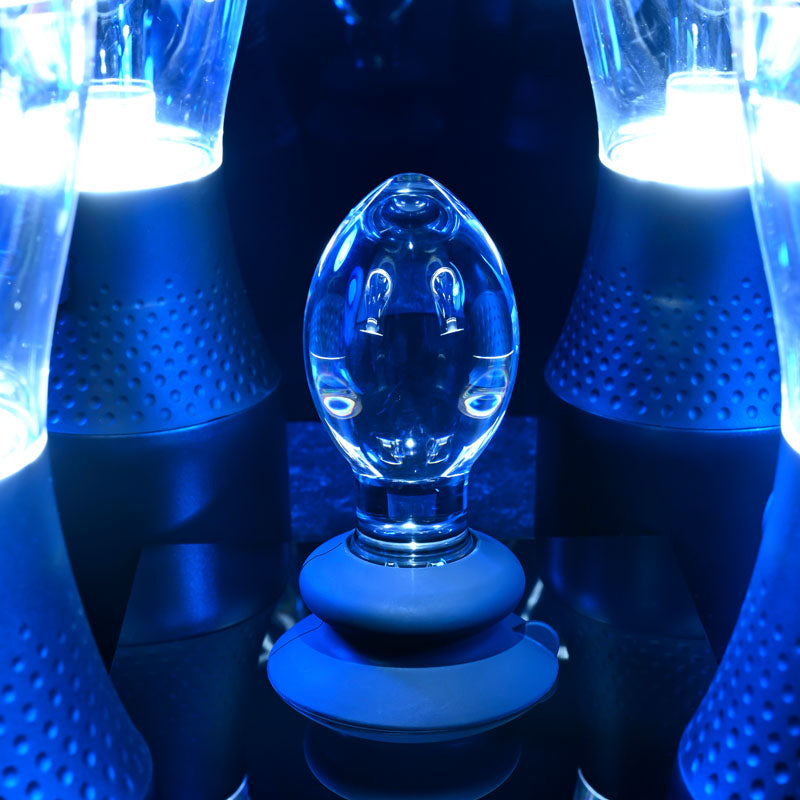 Gender X Crystal Ball - Clear Glass 13.6 cm Suction Base Butt Plug for Wellness and Pleasure