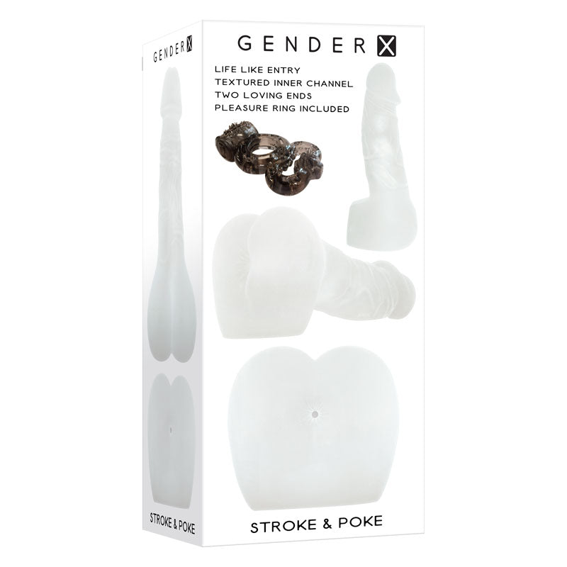 Gender X Stroke & Poke Clear 2-in-1 Stroker Dong