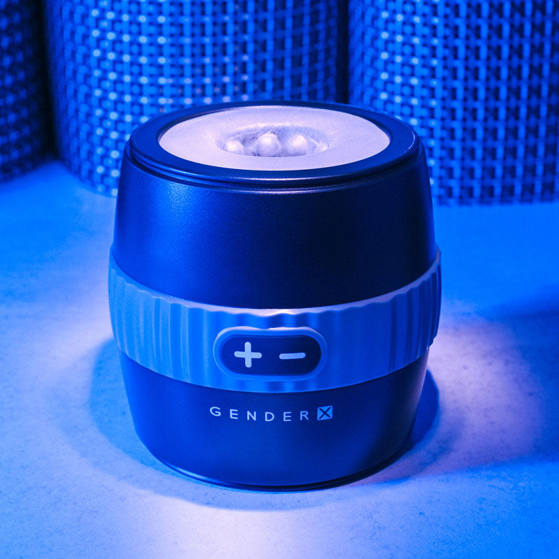 Gender X BARREL OF FUN - Black USB Rechargeable Stroker (Body-Safe, Ergonomic Design, 20 cm)