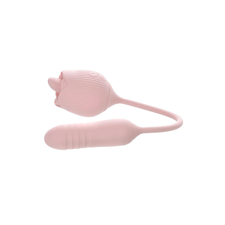 Adam & Eve THRUST & TICKLE Rose Vibrator - Rechargeable Couples Stimulator