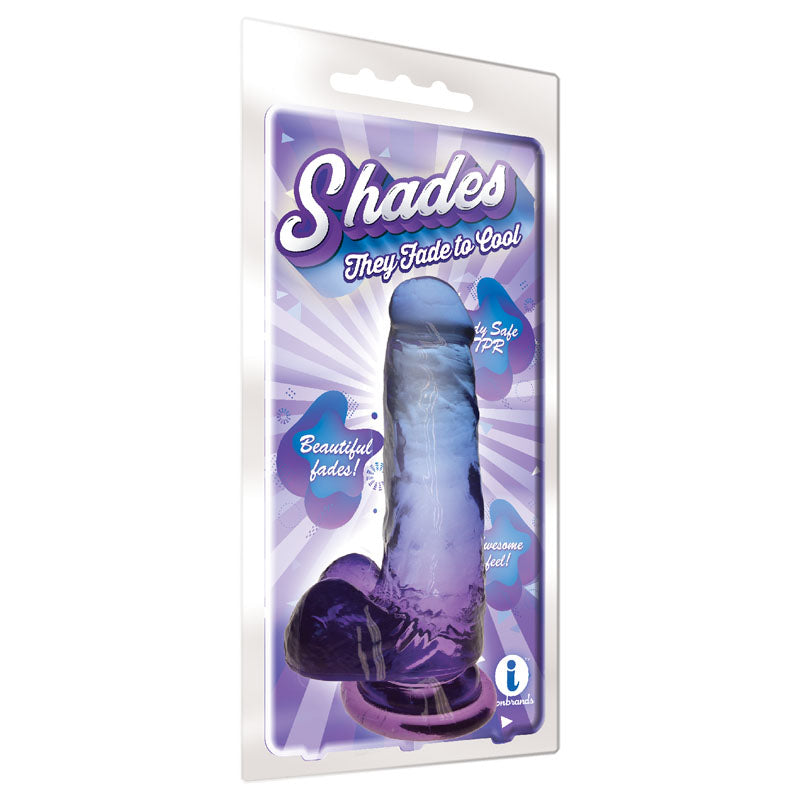 Shades Body-Safe Jelly TPR Dong – Violet 17.8 cm (Flexible, Realistic Design)
