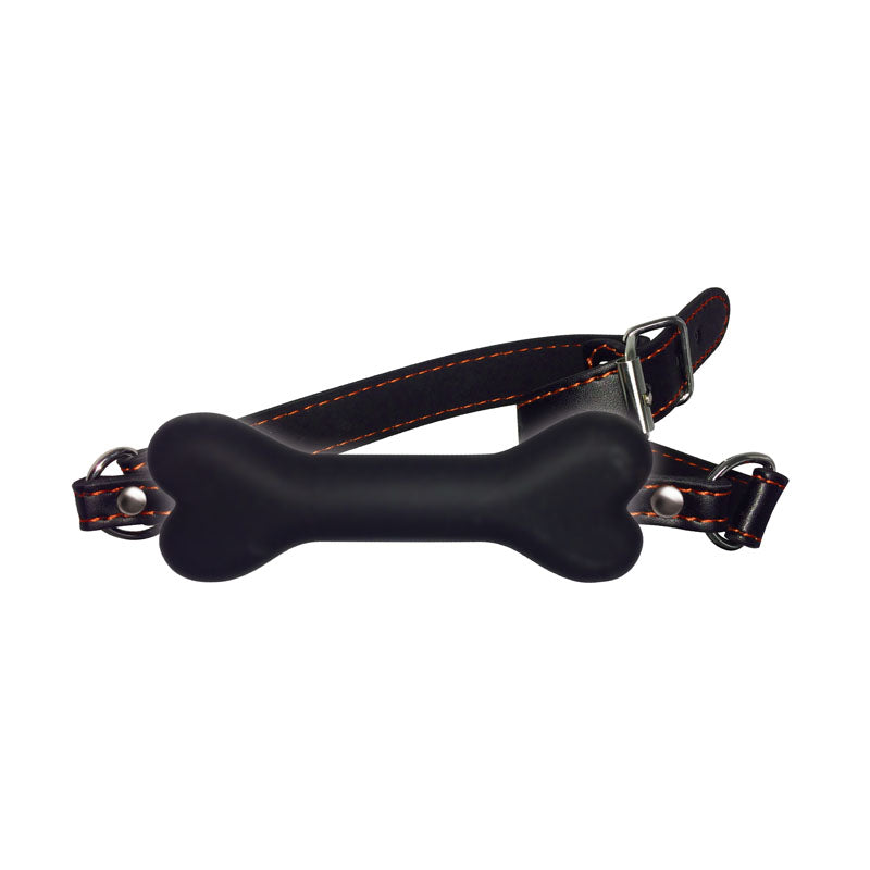 The 9's Orange Is The New Black Bone Gag Restraint - Black and Orange Mouth Accessory for Enhanced Sensory Play