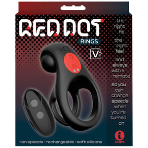 Red Dot Rings V2 black vibrating cock ring with remote – image 5