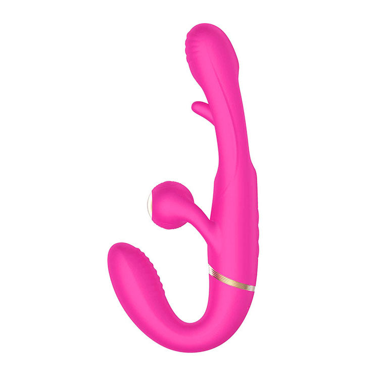 Adam & Eve ORGAZ-OHH-MATIC - Pink 23.5 cm USB Rechargeable Remote-Controlled Strapless Strap-On for Couples