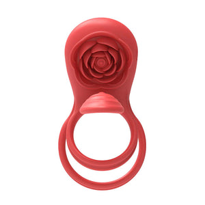 Adam & Eve red vibrating rose girth enhancer – image 3