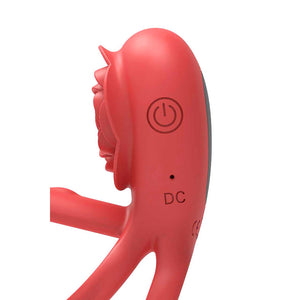 Adam & Eve red vibrating rose girth enhancer – image 5