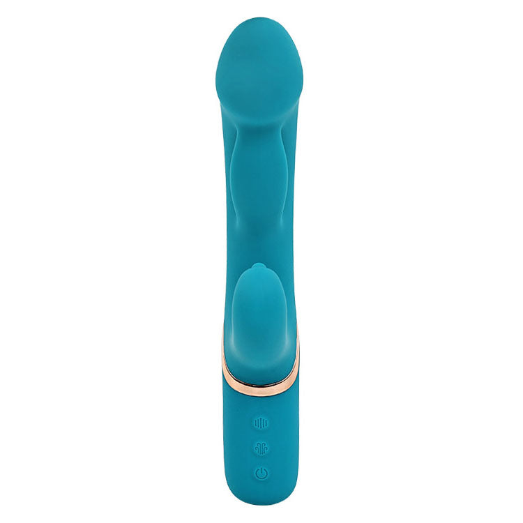 Sirens Embrace Teal Inflatable Rabbit Vibrator - Rechargeable Pleasure Toy