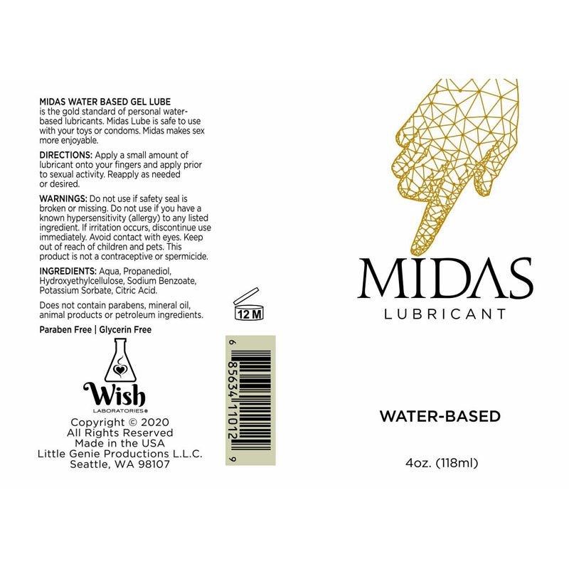 Midas Water-Based Lubricant – Premium 118 ml Bottle for Enhanced Comfort and Pleasure
