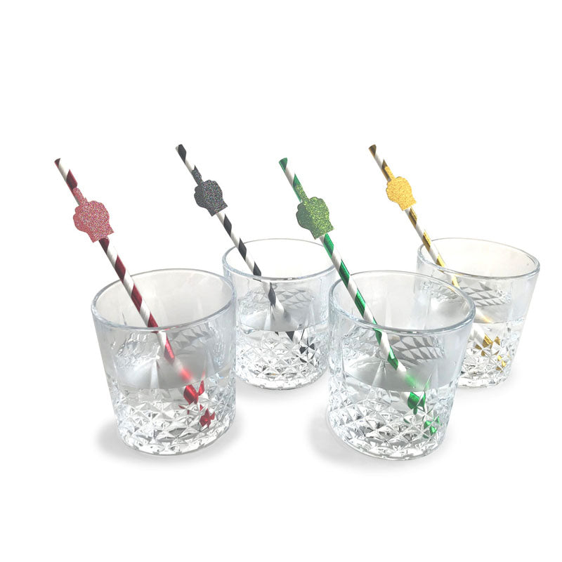Happy Birthday Tall Party Straws – Eco-Friendly 8-Pack for Celebrations