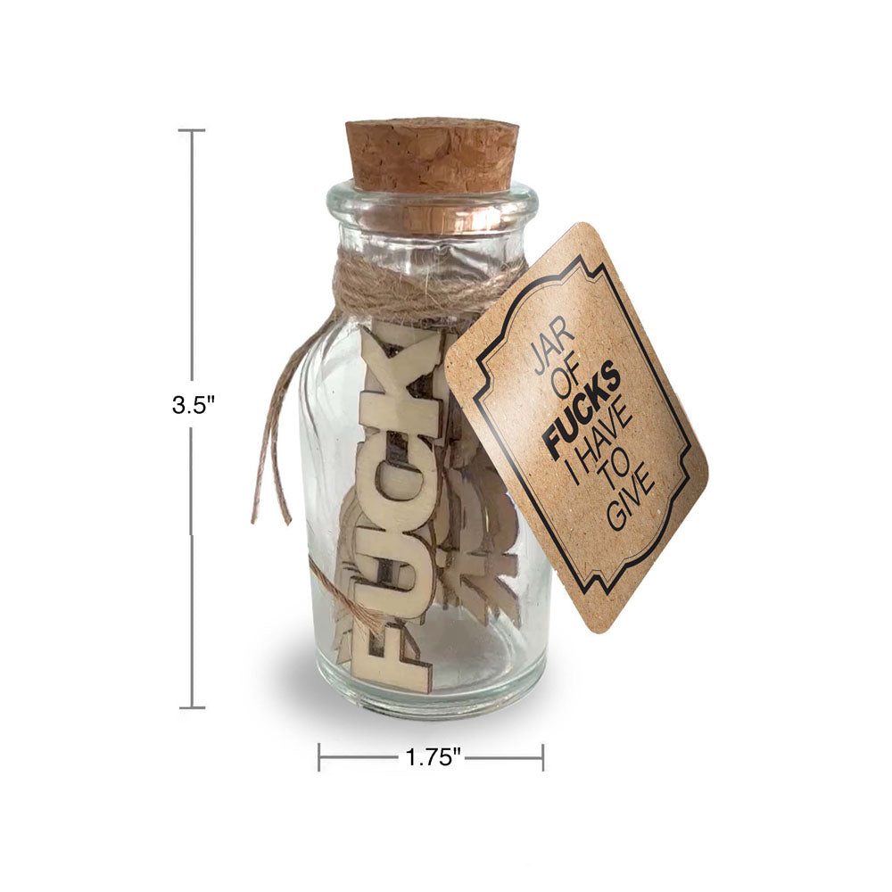 Jar of Fucks I Have to Give – 15 Pack Novelty Gift for Carefree Living
