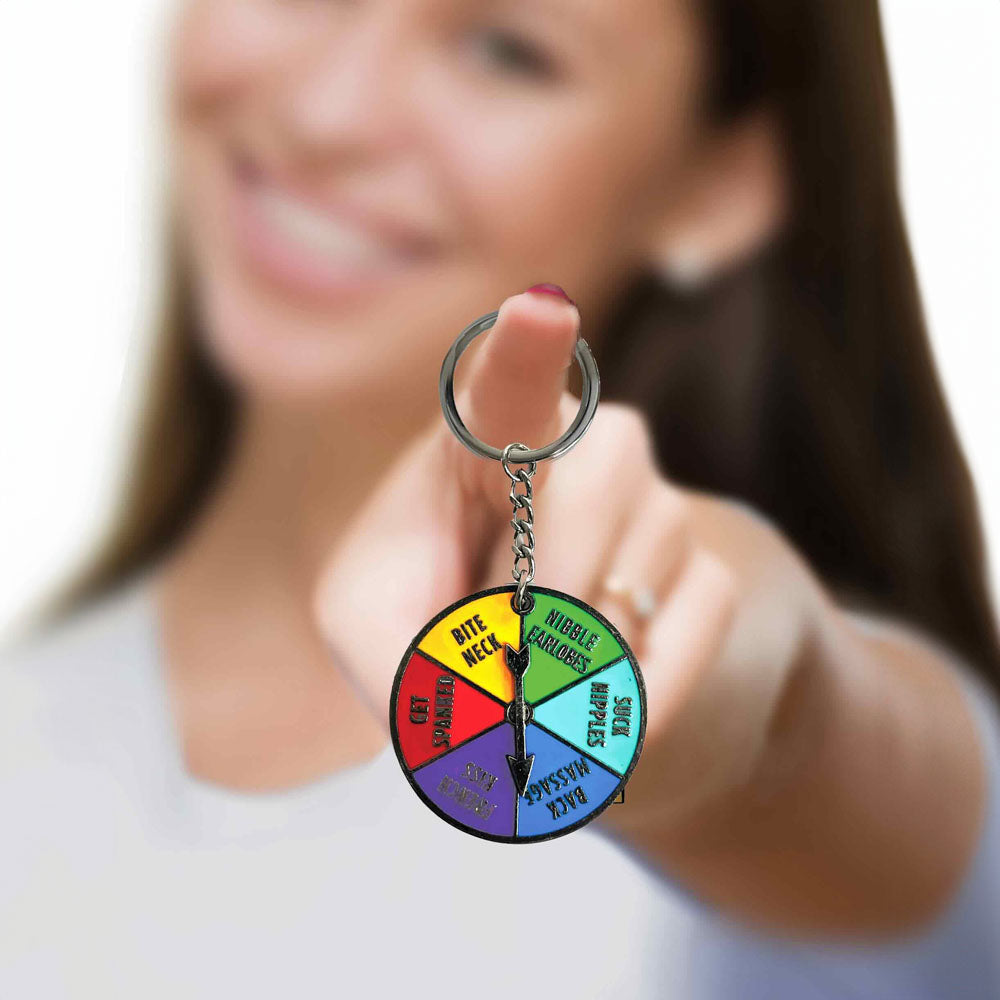 Super Fun Key Chain - Naughty Spinner Novelty Keychain for Adults - Unique Gift for Fun Lovers