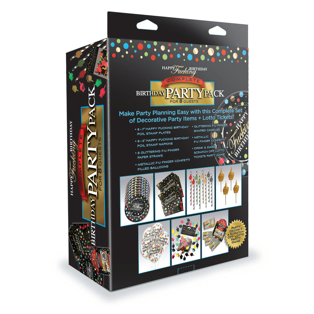 Happy Birthday Celebration Party Pack for 8 Guests – Complete Party Set for Memorable Celebrations