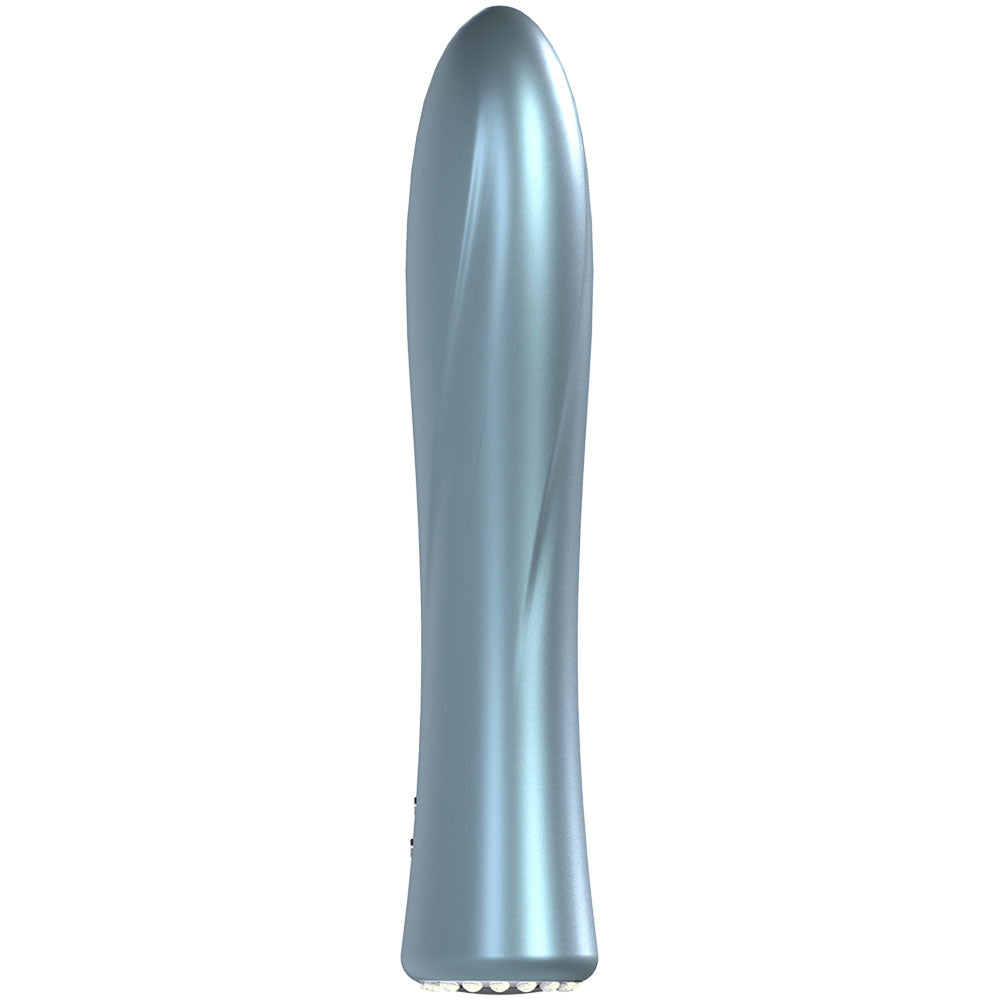 LOVELINE La Perla II - Pearlescent Blue USB Rechargeable G-Spot Vibrator (19.2 cm, Body-Safe Silicone)