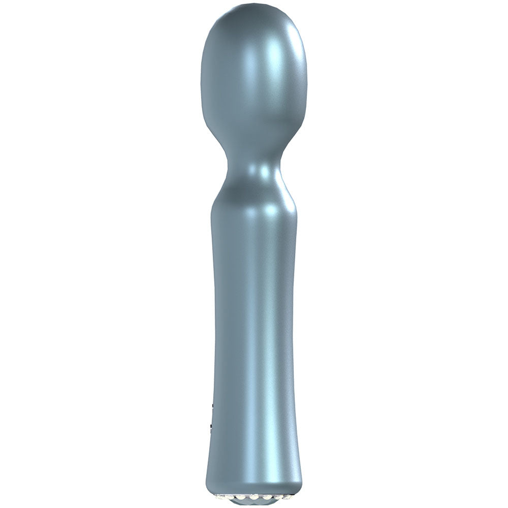 LOVELINE La Perla IV - Pearlescent Blue USB Rechargeable Massage Wand (19.2 cm, Body-Safe Silicone)
