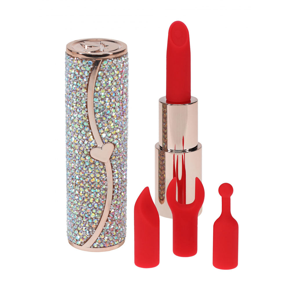 Loveline Vibrator – Rechargeable, Body-Safe Silicone – Red – 8.3 cm
