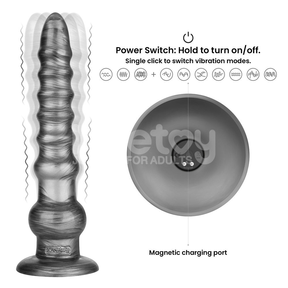 Intimelly Dongs – Rechargeable, Body-Safe Silicone – Grey – 32.3 cm