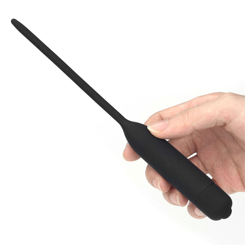 Ultimate Body-Safe Silicone Vibrating Urethral Dilator - Black Sound (USB Rechargeable, 20 cm)