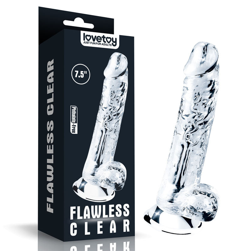 Lovetoy Flawless Clear 19 cm TPE Dildo