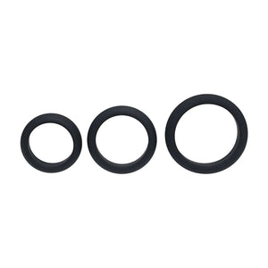 LEVELZ Wide O black silicone cock ring set – image 2