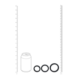 LEVELZ Wide O black silicone cock ring set – image 4