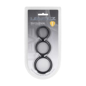 LEVELZ Wide O black silicone cock ring set – image 6