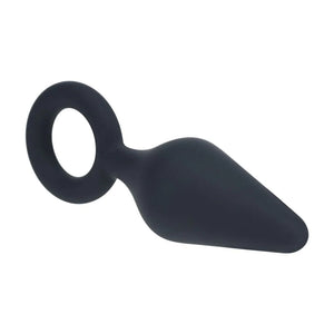 LEVELZ Small black silicone butt plug with loop – image 3