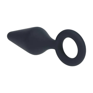LEVELZ Small black silicone butt plug with loop – image 4