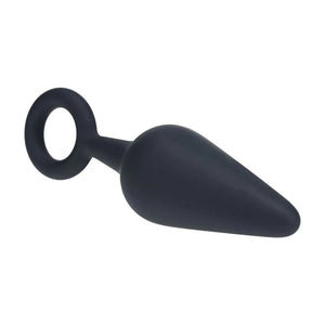 LEVELZ Medium black silicone butt plug with loop – image 3