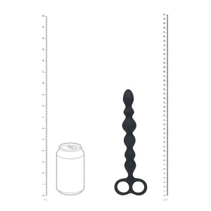 LEVELZ black beaded silicone anal probe with double loop – image 4