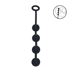 LEVELZ black medium round silicone anal balls – image 2