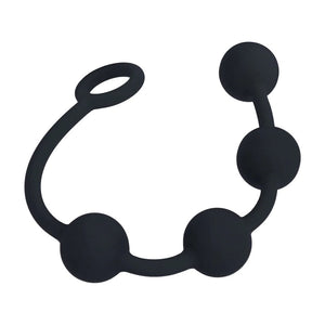 LEVELZ black medium round silicone anal balls – image 3