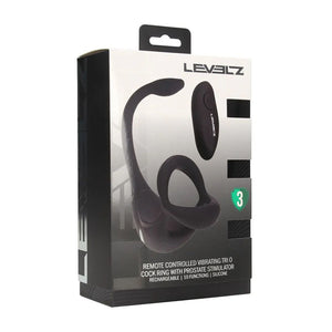 LEVELZ black vibrating Tri-O cock ring with prostate stimulator – image 8
