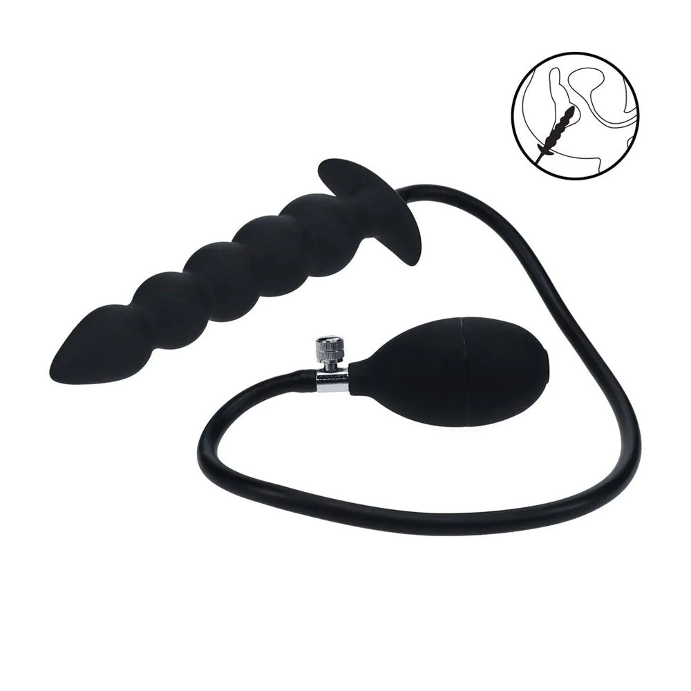 LEVELZ Anal Toy – Inflatable, Body-Safe Silicone – Black