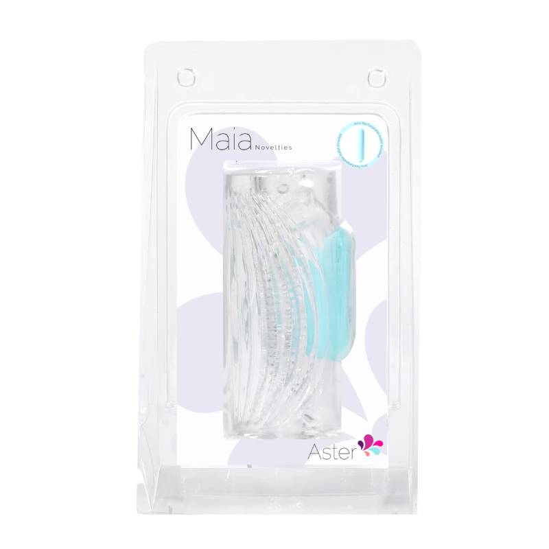 Maia Aster - Body-Safe Clear Vibrating Stroker Sleeve for Enhanced Pleasure